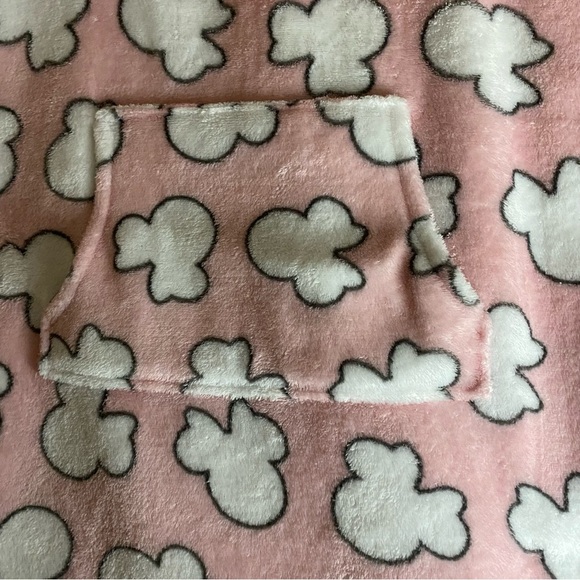 DISNEY Minnie Mouse ALL OVER PRINT Pink Fleece Sherpa HOODIE Wearable Blanket OS - Picture 3 of 7